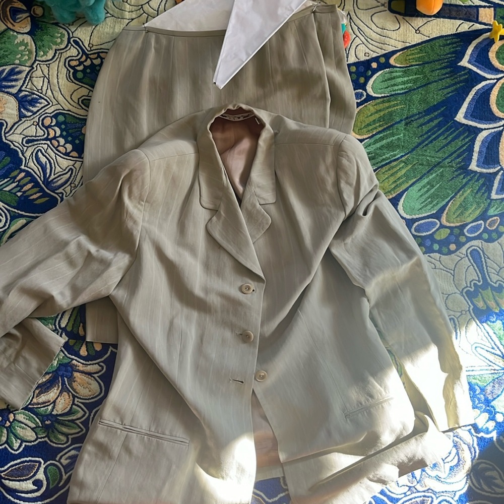 Vintage Pant Suit - light pastel green